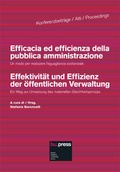 Cover: Efficacia ed efficienza della pubblica amministrazione - Bozen University Press