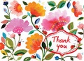 Cover: Kim Parker Floral Thank You Glitz Notecards - Galison