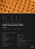Cover: The International Comparative Legal Guide to: Public Procurement 2016 - Global Legal Group Ltd