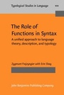 Cover: The Role of Functions in Syntax - John Benjamins Publishing Company