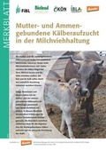 Cover: Muttergebundene K&auml;lberaufzucht in der Milchviehhaltung - Forschungsinstitut f&uuml;r biologischen Landbau FIBL
