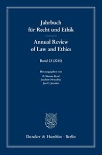 Abbildung von: Jahrbuch für Recht und Ethik - Annual Review of Law and Ethics. - fibre