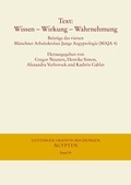 Cover: Text: Wissen - Wirkung - Wahrnehmung - Harrassowitz Verlag