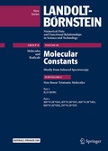 Cover: Molecular Constants Mostly from Infrared Spectroscopy - Springer