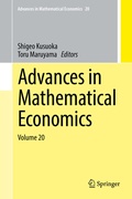 Cover: Advances in Mathematical Economics Volume 20 - Springer