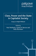 Cover: Class, Power and the State in Capitalist Society - Palgrave Macmillan