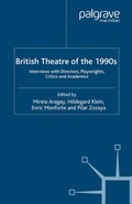 Cover: British Theatre of the 1990s - Palgrave Macmillan