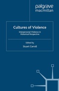 Cover: Cultures of Violence - Palgrave Macmillan