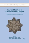 Cover: Law and Tradition in Classical Islamic Thought - Palgrave MacMillan