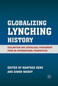 Cover: Globalizing Lynching History - Palgrave MacMillan