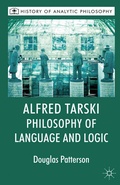 Cover: Alfred Tarski: Philosophy of Language and Logic - Palgrave Macmillan
