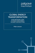 Cover: Global Energy Transformation - Palgrave Macmillan