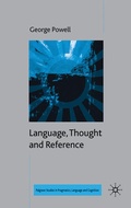 Cover: Language, Thought and Reference - Palgrave Macmillan