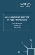 Cover: Conceptualising 'Learning' in Applied Linguistics - Palgrave Macmillan