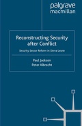Cover: Reconstructing Security after Conflict - Palgrave Macmillan