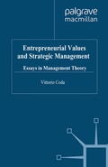 Cover: Entrepreneurial Values and Strategic Management - Palgrave Macmillan