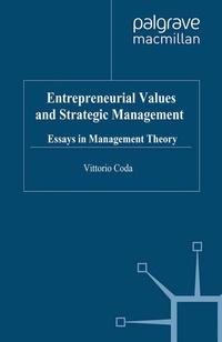 Enlarge image Cover: Entrepreneurial Values and Strategic Management - Palgrave Macmillan