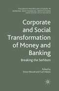 Cover: Corporate and Social Transformation of Money and Banking - Palgrave Macmillan
