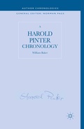 Cover: A Harold Pinter Chronology - Palgrave Macmillan