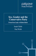 Cover: Sex, Gender and the Conservative Party - Palgrave Macmillan