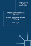 Cover: Knowing What is Good For You - Palgrave Macmillan