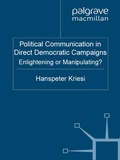 Cover: Political Communication in Direct Democratic Campaigns - Palgrave Macmillan