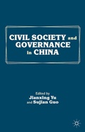 Cover: Civil Society and Governance in China - Palgrave MacMillan