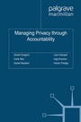 Cover: Managing Privacy through Accountability - Palgrave Macmillan