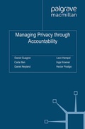 Cover: Managing Privacy through Accountability - Palgrave Macmillan