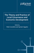 Cover: The Theory and Practice of Local Governance and Economic Development - Palgrave Macmillan