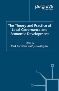 Enlarge image Cover: The Theory and Practice of Local Governance and Economic Development - Palgrave Macmillan