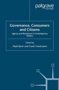 Cover: Governance, Consumers and Citizens - Palgrave Macmillan
