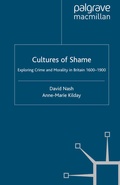 Cover: Cultures of Shame - Palgrave Macmillan