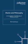 Cover: Shame and Philosophy - Palgrave Macmillan