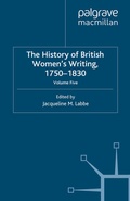 Cover: The History of British Women's Writing, 1750-1830 - Palgrave Macmillan