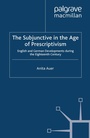 Cover: The Subjunctive in the Age of Prescriptivism - Palgrave Macmillan