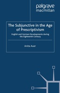 Cover: The Subjunctive in the Age of Prescriptivism - Palgrave Macmillan