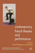 Cover: Contemporary French Theatre and Performance - Palgrave Macmillan