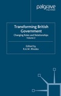 Cover: Transforming British Government - Palgrave Macmillan
