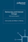 Cover: Democracy and Interest Groups - Palgrave Macmillan