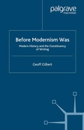 Cover: Before Modernism Was - Palgrave Macmillan