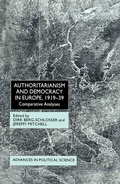 Cover: Authoritarianism and Democracy in Europe, 1919-39 - Palgrave Macmillan