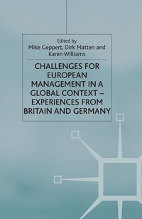 Abbildung von: Challenges for European Management in a Global Context - Palgrave Macmillan