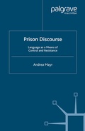 Cover: Prison Discourse - Palgrave Macmillan