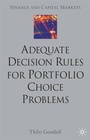 Cover: Adequate Decision Rules for Portfolio Choice Problems - Palgrave Macmillan