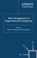 Cover: Wise Management in Organisational Complexity - Palgrave Macmillan