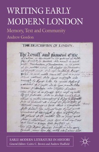 Enlarge image Cover: Writing Early Modern London - Palgrave Macmillan
