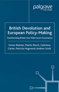 Cover: British Devolution and European Policy-Making - Palgrave Macmillan