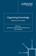 Cover: Organising Knowledge - Palgrave Macmillan