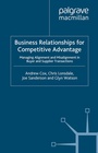 Cover: Business Relationships for Competitive Advantage - Palgrave Macmillan